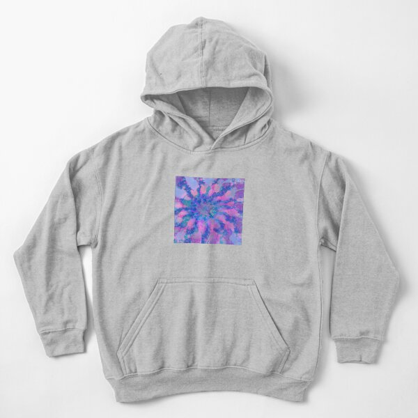 Fractalize storm clouds of flower petals Kids Pullover Hoodie