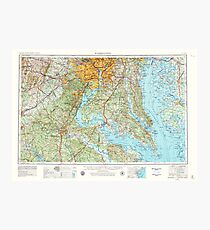USGS Topo Map District of Columbia DC Washington 707671 1957 250000 Photographic Print