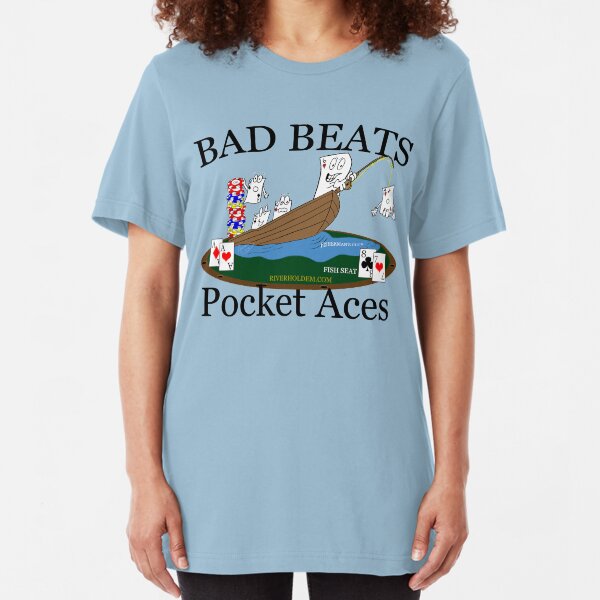 Bad Beats Fisherman's Club Dark Text Slim Fit T-Shirt