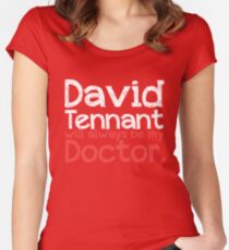 David Tennant will always be my Doctor - RED Women's Fitted Scoop T-Shirt