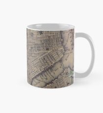 Taza Vintage NYC and Brooklyn Map (1847)
