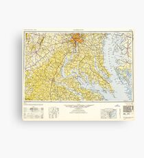 USGS Topo Map District of Columbia DC Washington 257784 1948 250000 Canvas Print