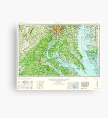 USGS Topo Map District of Columbia DC Washington 257785 1961 250000 Canvas Print