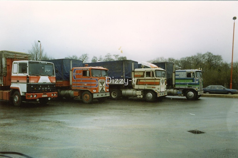 Three Turkish Kenworth S And A Ford Transcontinental By Dizzy T Redbubble