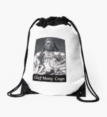 Chief Many Coups Drawstring Bag