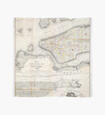 Pañuelo Vintage Map of New York City (1860) 2