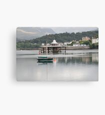 Pier & Boat on Menai Strait Canvas Print