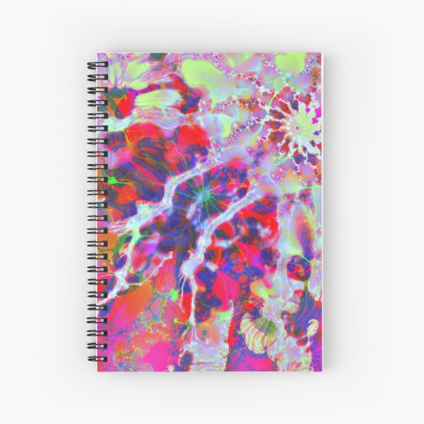 Fractalize Crimson Spiral Notebook
