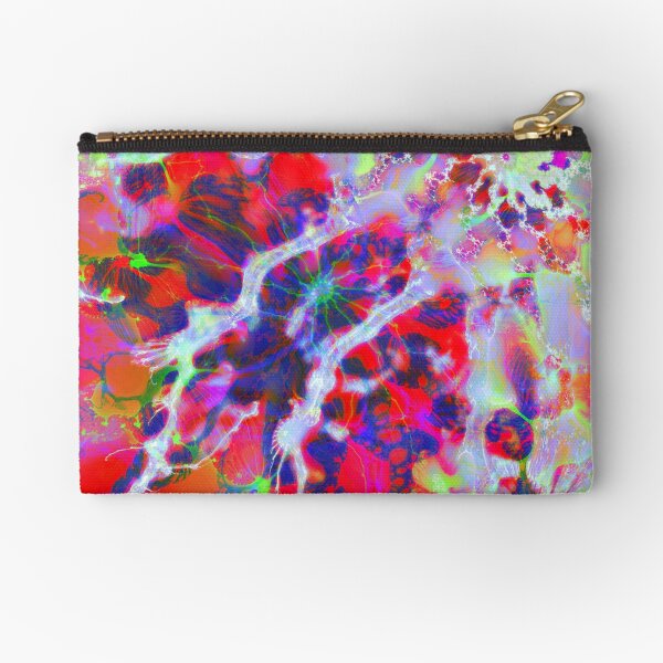 Fractalize Crimson Zipper Pouch