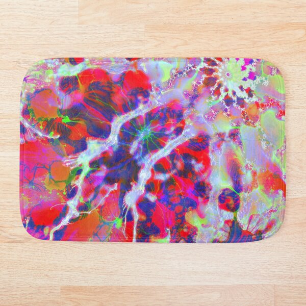 Fractalize Crimson Bath Mat