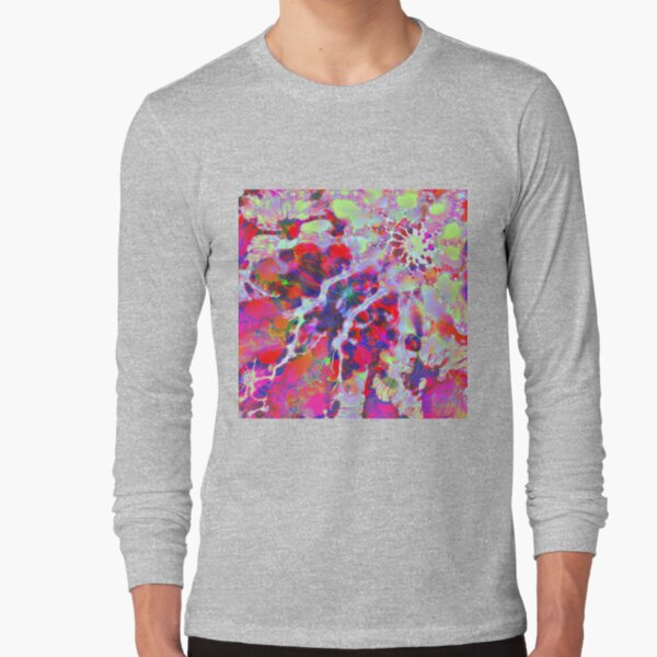 Fractalize Crimson Long Sleeve T-Shirt