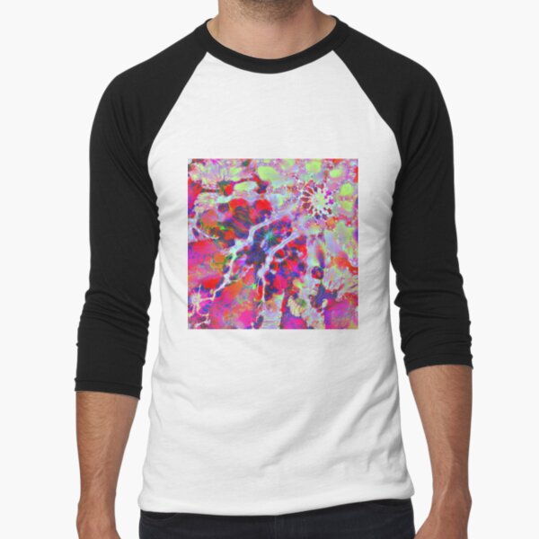 Fractalize Crimson Baseball ¾ Sleeve T-Shirt