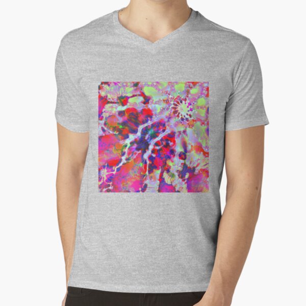Fractalize Crimson V-Neck T-Shirt