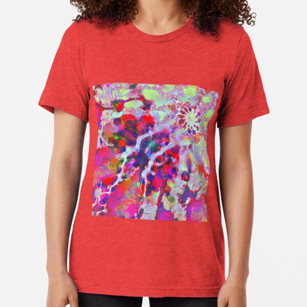 Fractalize Crimson Tri-blend T-Shirt