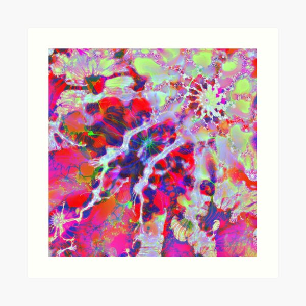 Fractalize Crimson Art Print