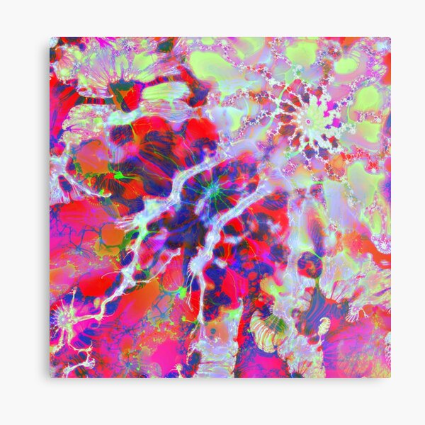 Fractalize Crimson Metal Print