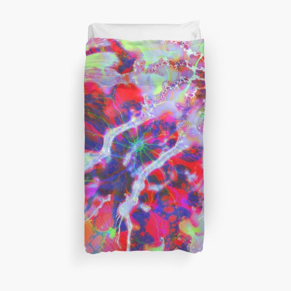 Fractalize Crimson Duvet Cover