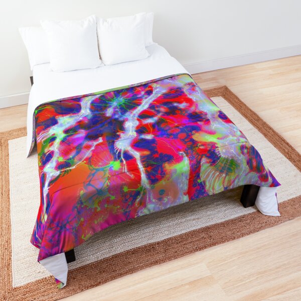 Fractalize Crimson Comforter