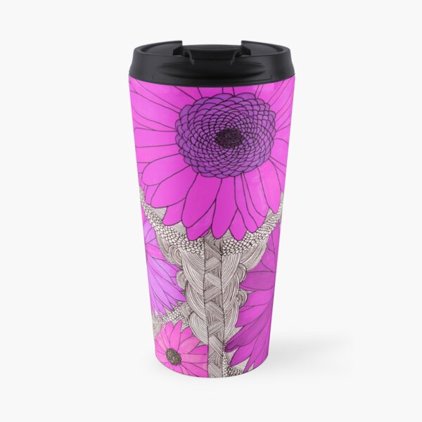 Gerbera Daisy- Magenta Travel Mug