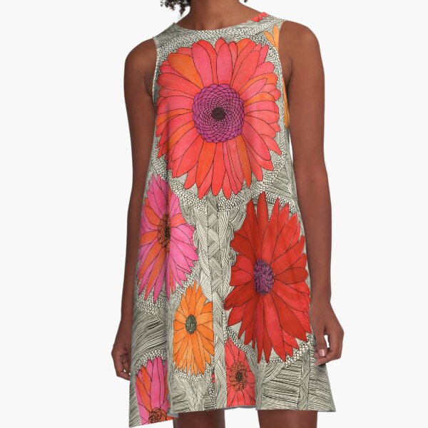 Gerbera Daisy A-Line Dress