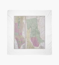 Pañuelo Vintage Map of New York City (1863)