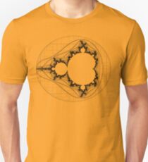 Black - Linear Mandelbrot Unisex T-Shirt