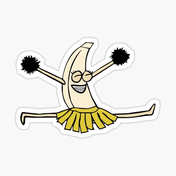 Banana Split Cheerleading Bananaman Sticker
