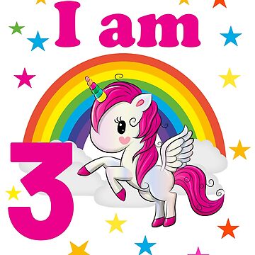 3er cumpleaños unicornio numero 3 años regalo niña' Taza