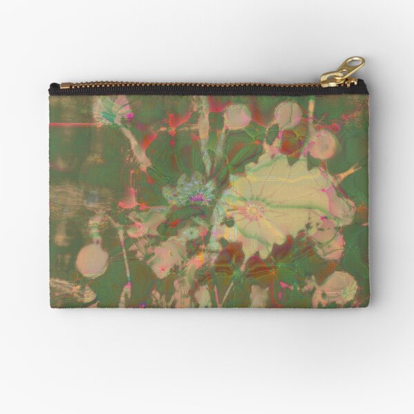 Fractalized floral abstraction Zipper Pouch