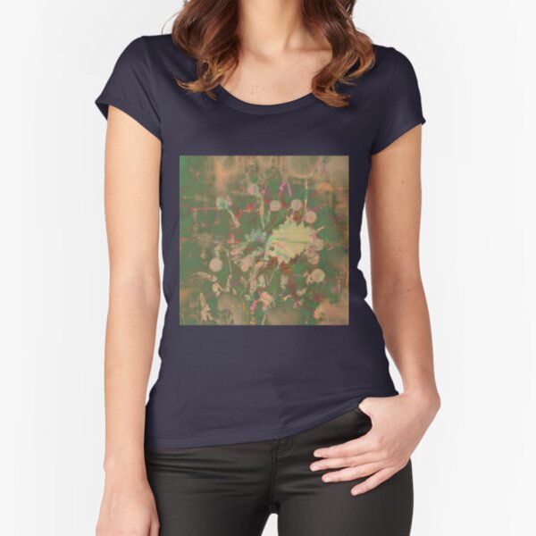 Fractalized floral abstraction Fitted Scoop T-Shirt