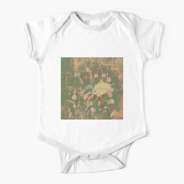 Fractalized floral abstraction Short Sleeve Baby One-Piece