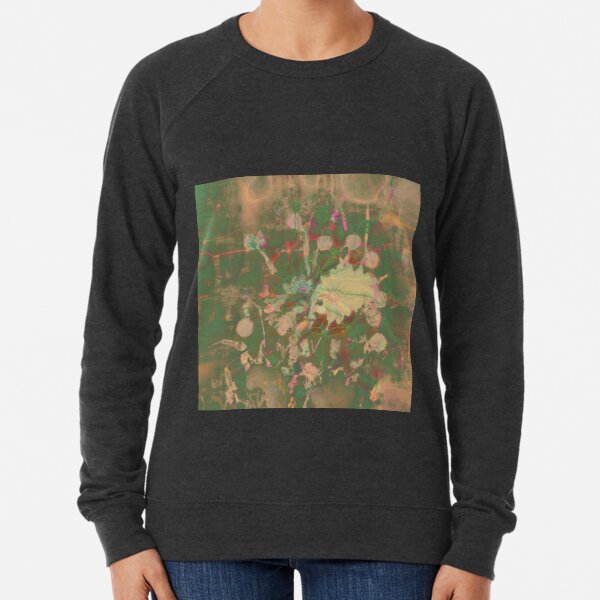 Fractalized floral abstraction Lightweight Sweatshirt