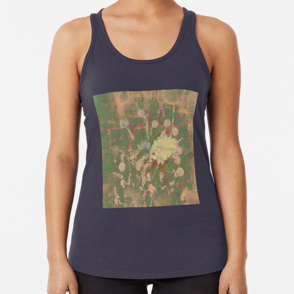 Fractalized floral abstraction Racerback Tank Top