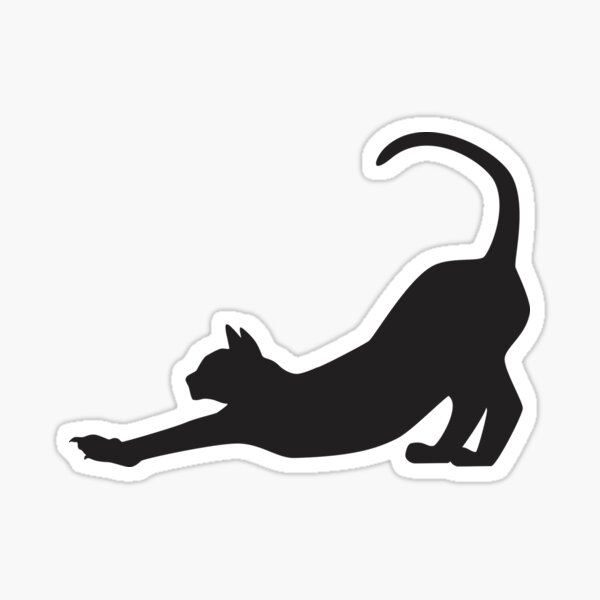 Stretching Cat / Light Garment Sticker