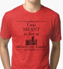 I was MEANT to live at Downton Abbey Tri-blend T-Shirt