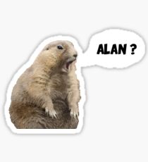 Meerkat - Shouting Alan - No Background Sticker
