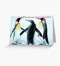 Singing Penguins Greeting Card