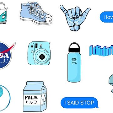 Blue Aesthetic Sticker Pack 