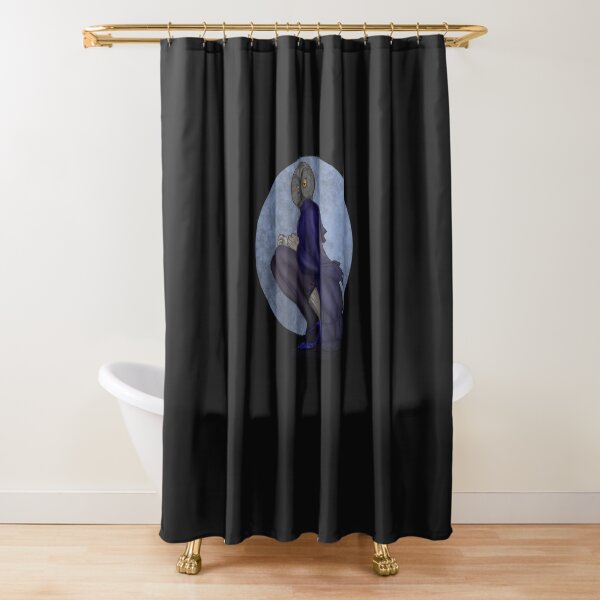 Owl with moon Shower Curtain