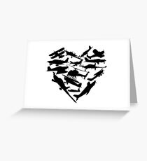 Airplane Heart Greeting Card