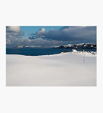 Royal Portrush Golf Club - 5th Green Under Snow Photographic Print