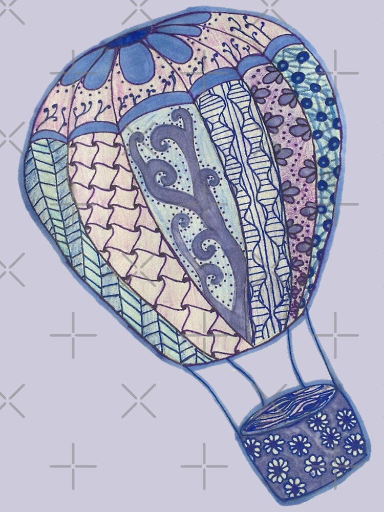"Hand Drawn Zentangle Hot Air Balloon!" by Maggie Lengerich Redbubble