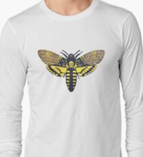 Death's Head Hawkmoth linocut Long Sleeve T-Shirt