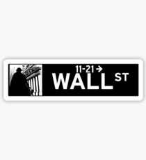 Wall St., New York Street Sign Sticker