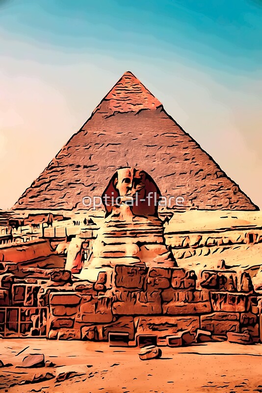 "The great Sphinx and great pyramid " by optical-flare | Redbubble