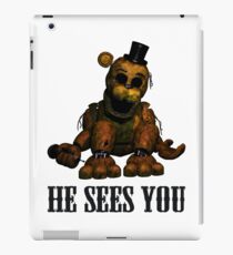 Golden freddy He Sees You - FNAF iPad Case/Skin