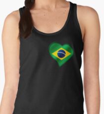 Brazilian Flag - Brazil - Heart Women's Tank Top