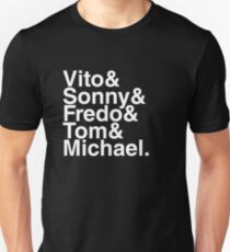 Vito & Sonny & Fredo & Tom & Michael (The Godfather) Unisex T-Shirt