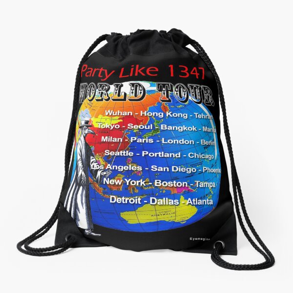Party Like 1347 World Tour Drawstring Bag