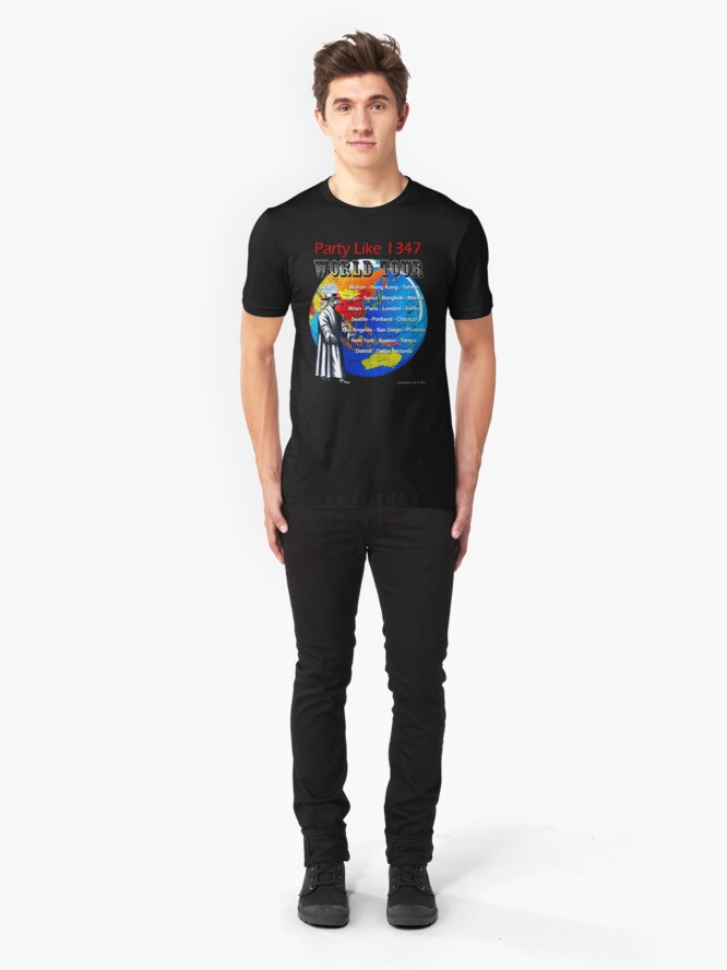 Alternate view of Party Like 1347 World Tour Slim Fit T-Shirt
